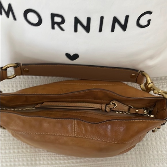 Coach Tan Leather Hobo Shoulder Bag - Picture 10 of 16